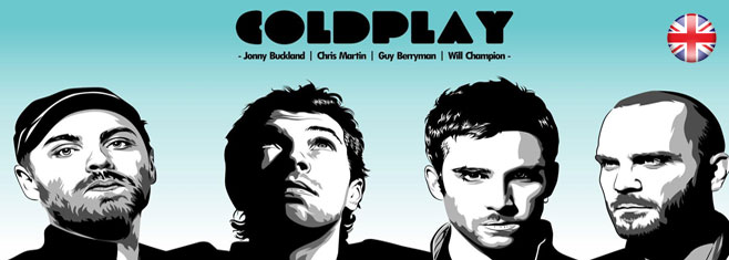Geriausios Coldplay dainos, klausyti muzika internetu nemokamai